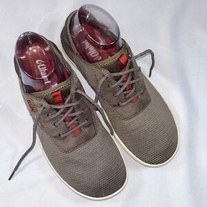 Olukai Nohea Moku Shoes Men's Size 9.5 Brown Slip On Mesh Boat Sneakers Casual